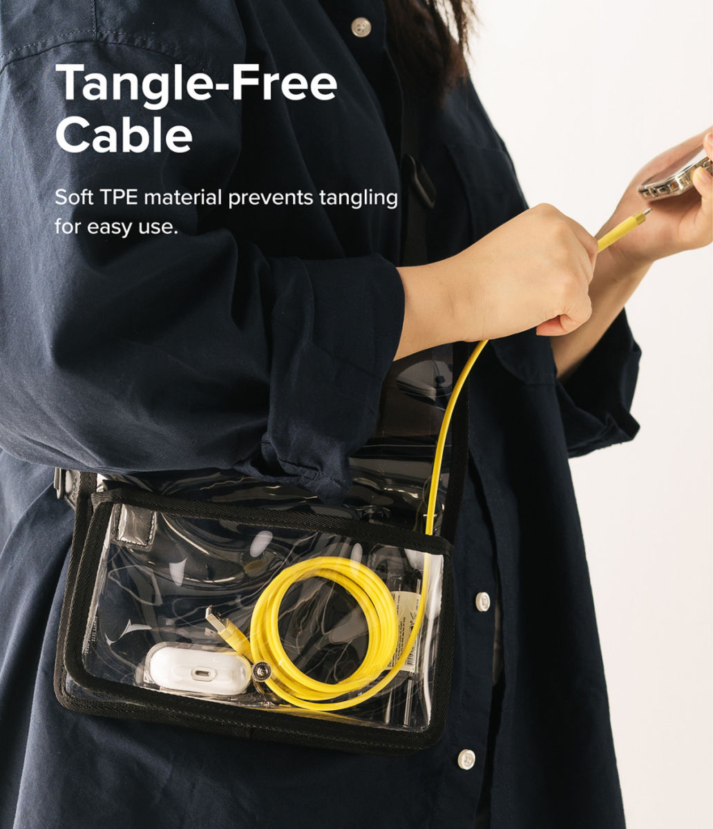 Ringke Pastel 3A USB-C Snellaad Kabel PD 3.0 en QC 3.0 60W 2M Paars afbeelding 7