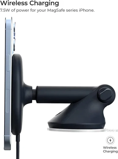 iOttie MagSafe Raam/Dashboard Telefoonhouder Auto met Opladen 7.5W afbeelding 6