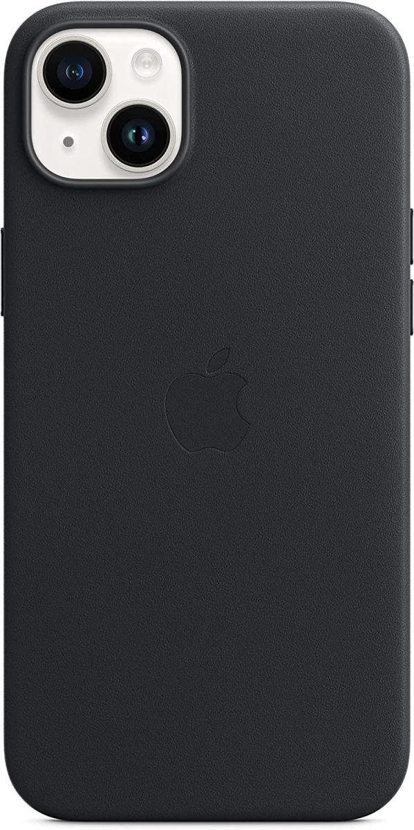 Origineel Apple iPhone 14 Plus Hoesje MagSafe Leather Case Zwart afbeelding 1