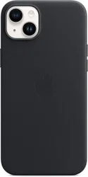 Origineel Apple iPhone 14 Plus Hoesje MagSafe Leather Case Zwart afbeelding