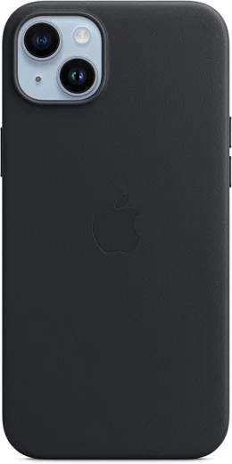 Origineel Apple iPhone 14 Plus Hoesje MagSafe Leather Case Zwart afbeelding 2