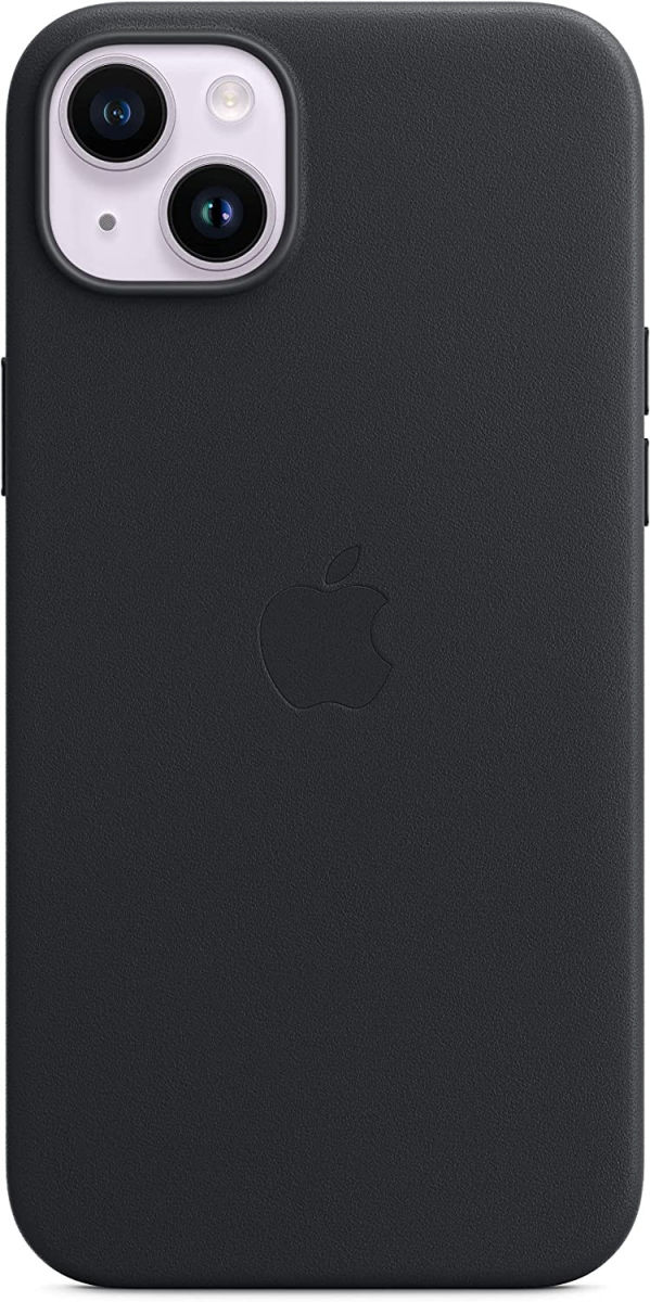 Origineel Apple iPhone 14 Plus Hoesje MagSafe Leather Case Zwart afbeelding 3