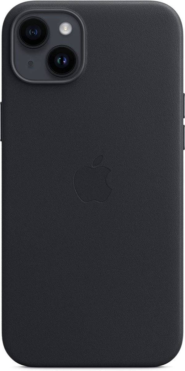 Origineel Apple iPhone 14 Plus Hoesje MagSafe Leather Case Zwart afbeelding 4