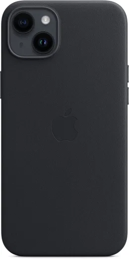 Origineel Apple iPhone 14 Plus Hoesje MagSafe Leather Case Zwart afbeelding 4