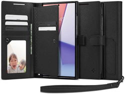 Spigen Wallet S Plus Samsung Galaxy S23 Ultra Hoesje Book Case Zwart afbeelding