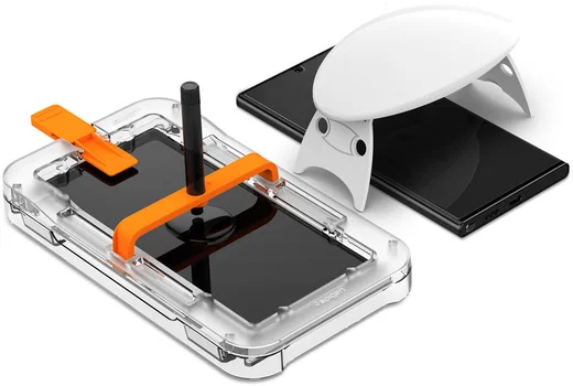 Spigen Glas.tR Platinum Tray Samsung Galaxy S23 Ultra Screen Protector afbeelding 2