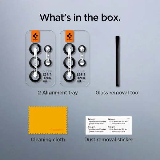 Spigen Optik Samsung Galaxy S23/S23 Plus Camera Lens Protector 2-Pack afbeelding 9