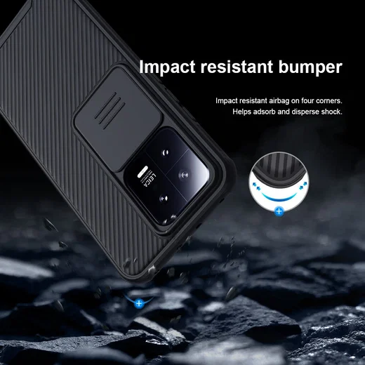 Nillkin CamShield Xiaomi 13 Hoesje met Camera Slider Back Cover Zwart afbeelding 5