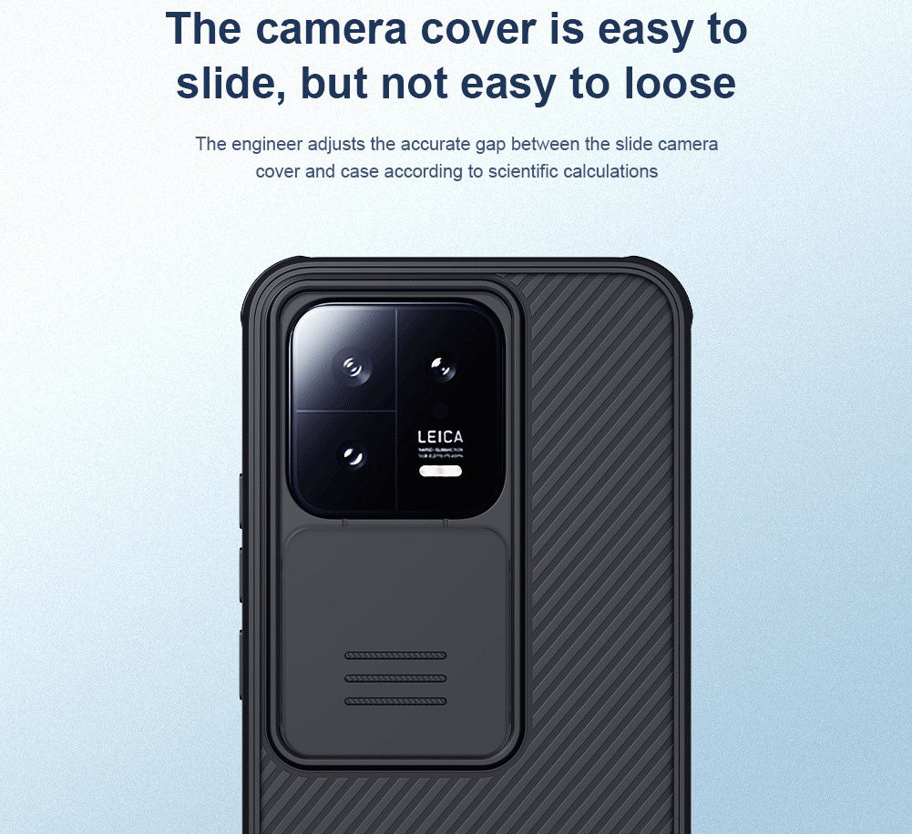 Nillkin CamShield Xiaomi 13 Hoesje met Camera Slider Back Cover Zwart afbeelding 6