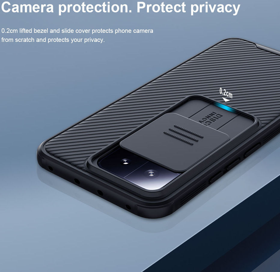 Nillkin CamShield Xiaomi 13 Hoesje met Camera Slider Back Cover Zwart afbeelding 3