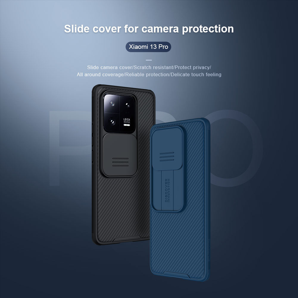 Nillkin CamShield Xiaomi 13 Pro Hoesje met Camera Slider Blauw afbeelding 6