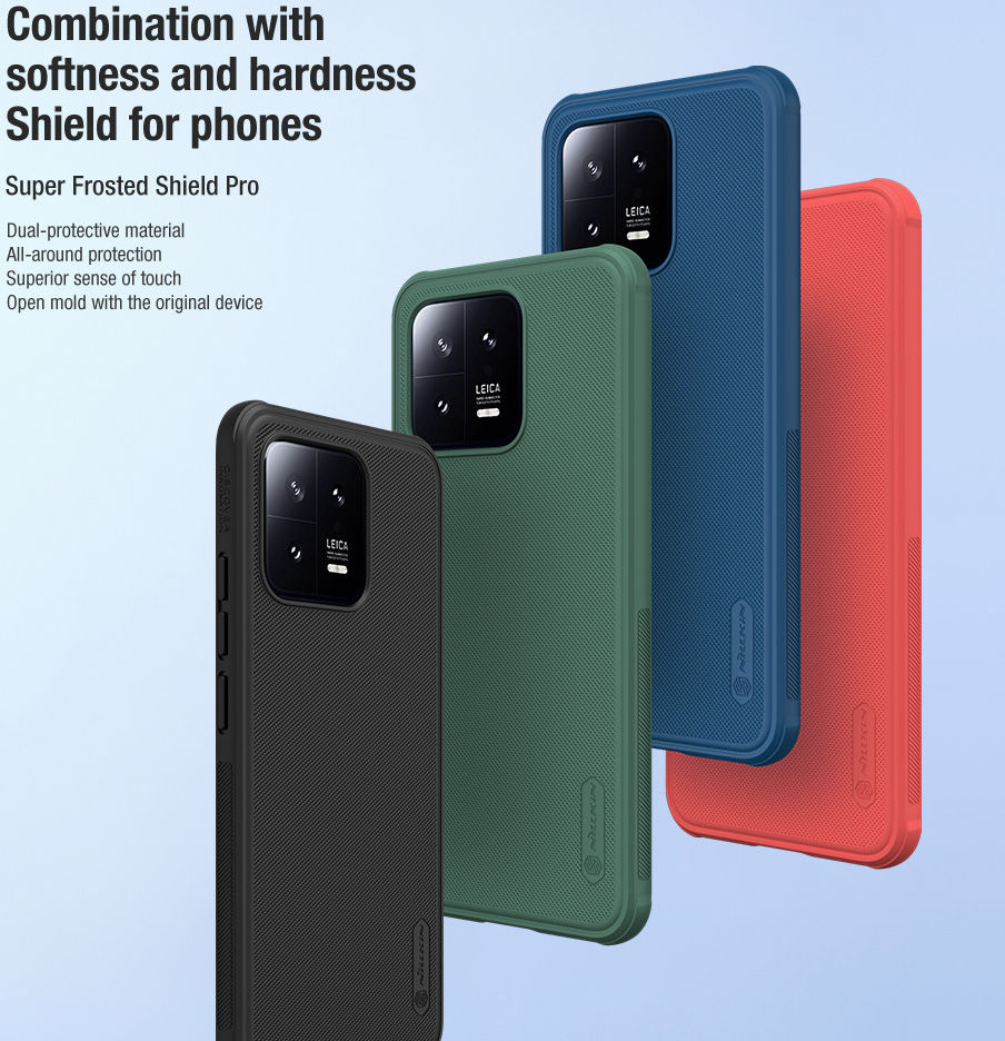 Nillkin Super Frosted Shield Xiaomi 13 Hoesje Back Cover Blauw afbeelding 7