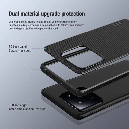 Nillkin Super Frosted Shield Xiaomi 13 Pro Hoesje Back Cover Blauw afbeelding 6