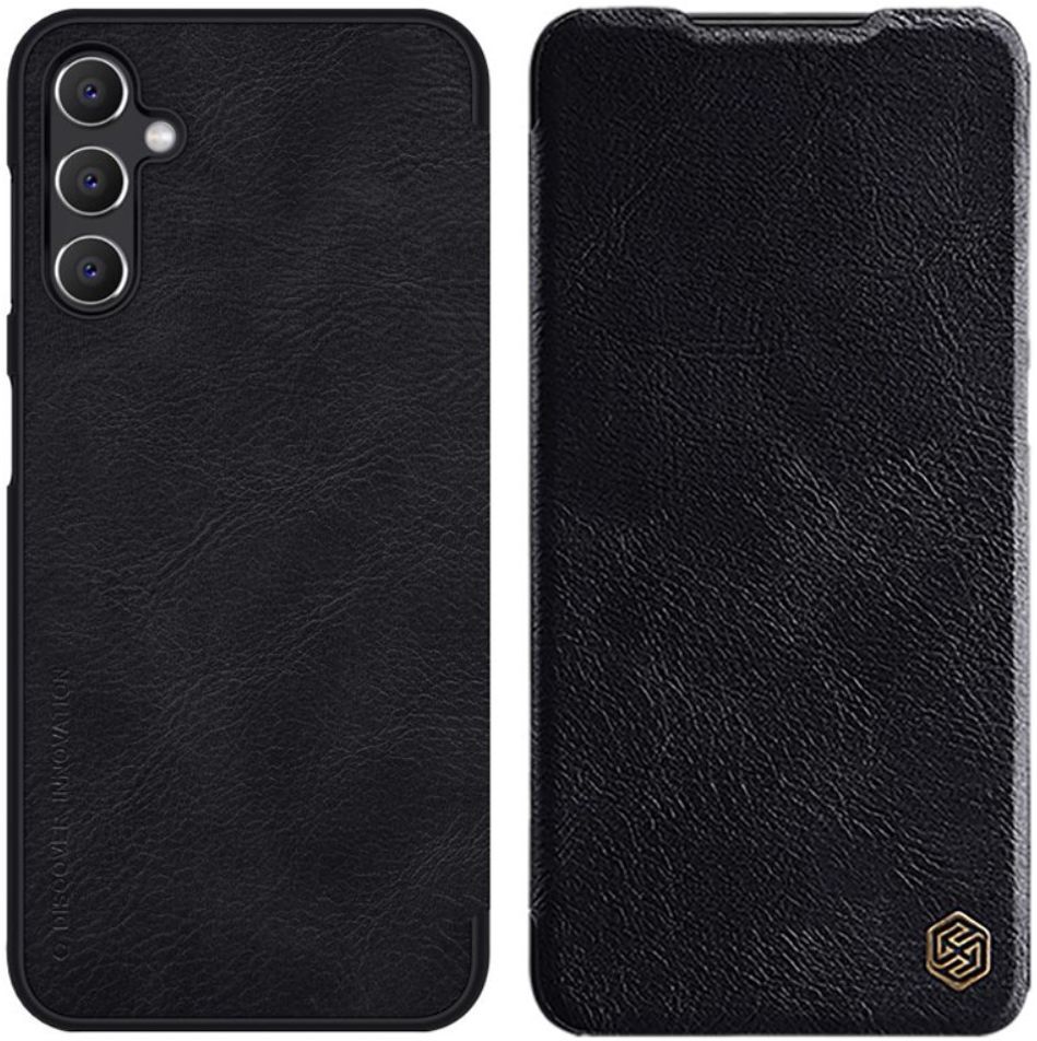 Nillkin Qin Samsung Galaxy A14 Hoesje Book Case Zwart afbeelding 2