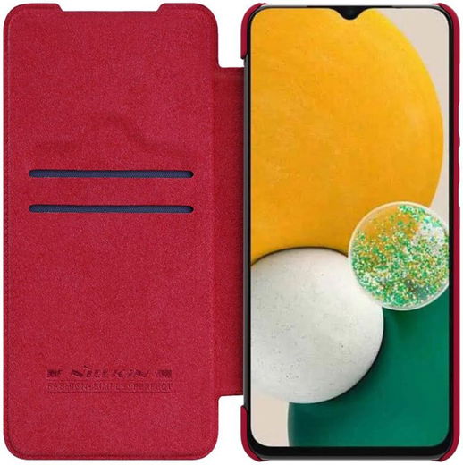 Nillkin Qin Samsung Galaxy A14 Hoesje Book Case Rood afbeelding 1