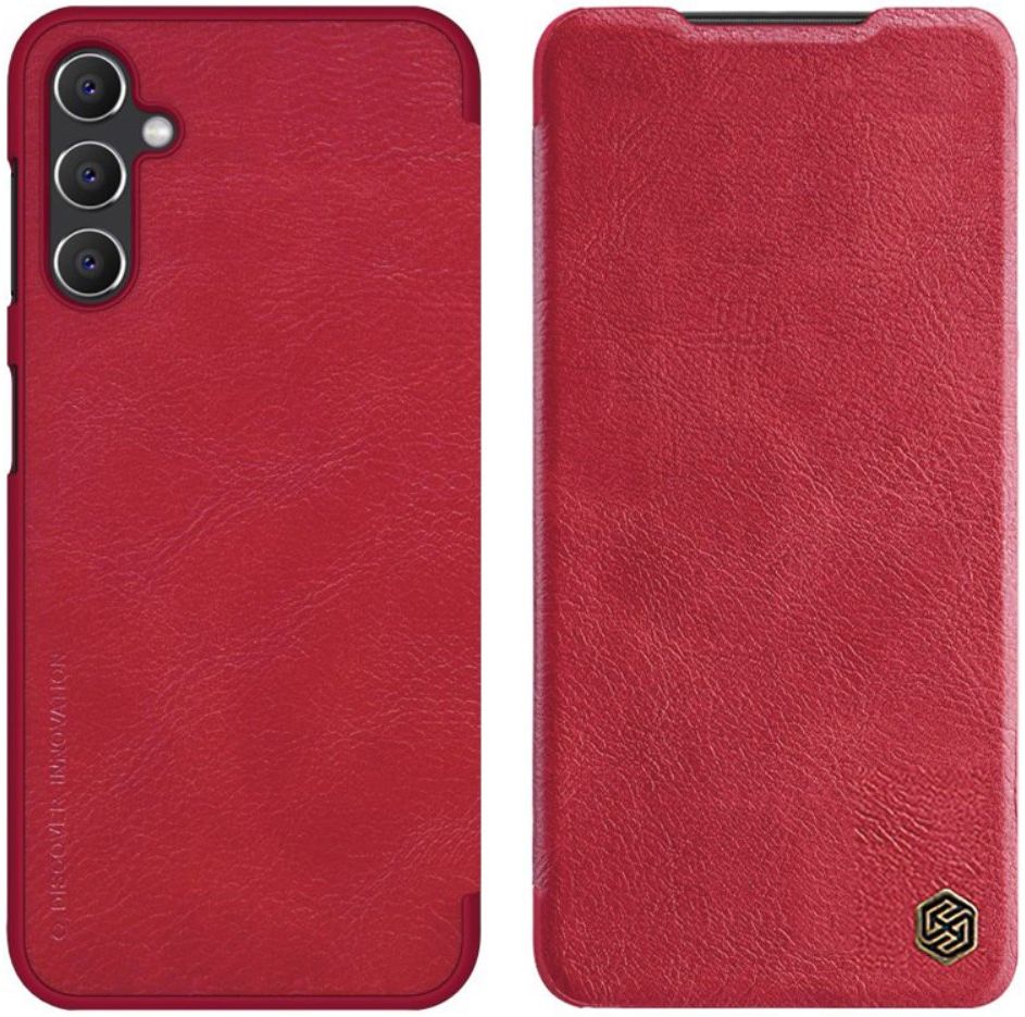 Nillkin Qin Samsung Galaxy A14 Hoesje Book Case Rood afbeelding 2