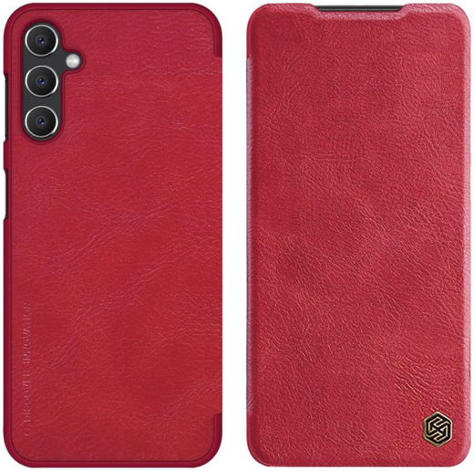 Nillkin Qin Samsung Galaxy A14 Hoesje Book Case Rood afbeelding 2