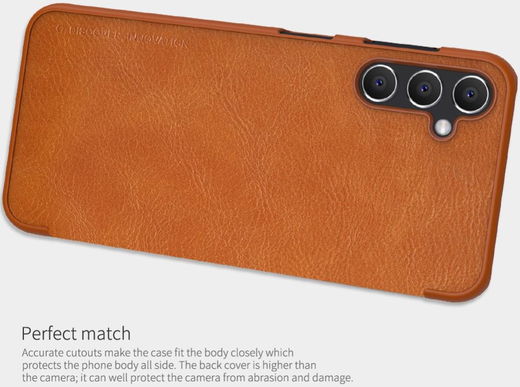 Nillkin Qin Samsung Galaxy A14 Hoesje Book Case Rood afbeelding 7