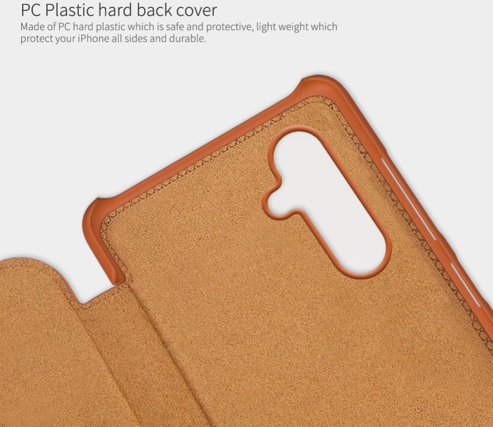 Nillkin Qin Samsung Galaxy A14 Hoesje Book Case Bruin afbeelding 4