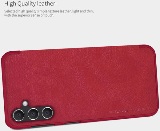 Nillkin Qin Samsung Galaxy A14 Hoesje Book Case Bruin afbeelding 6