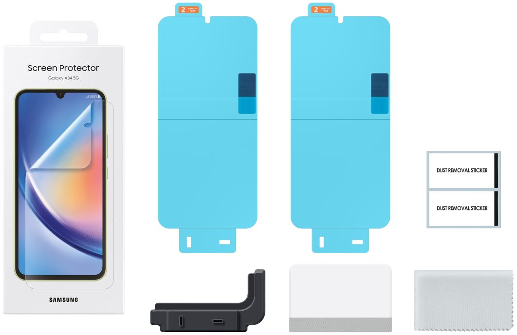 Originele Samsung Galaxy A34 Screen Protector Display Folie (2-Pack) afbeelding 4