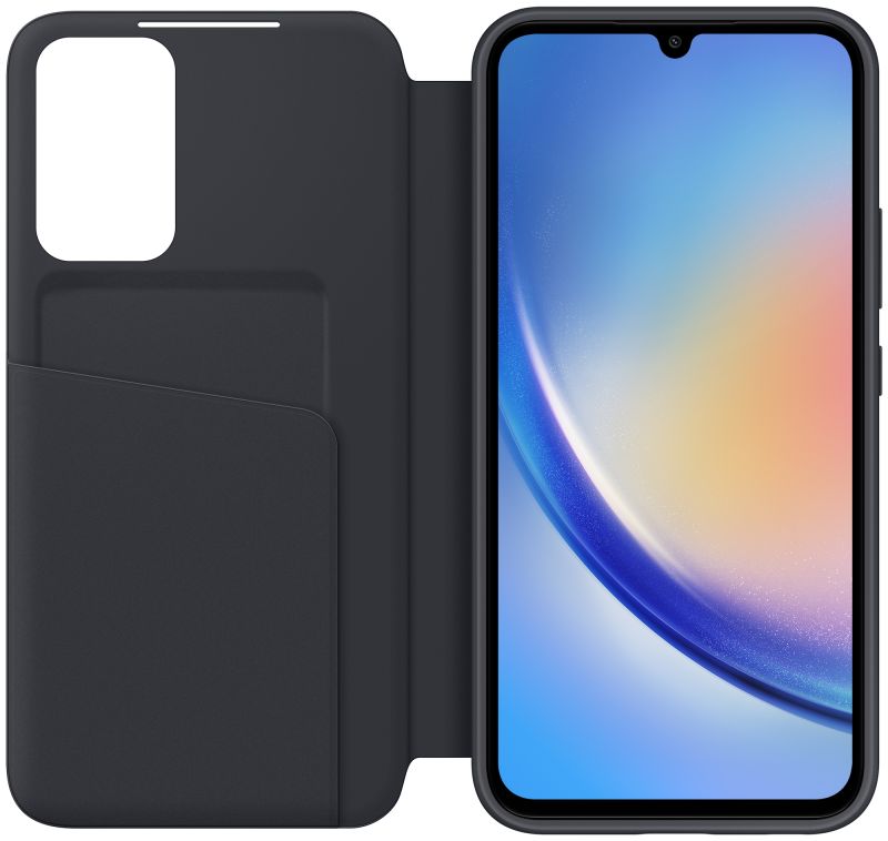 Origineel Samsung Galaxy A34 Hoesje Smart View Wallet Case Zwart afbeelding 2
