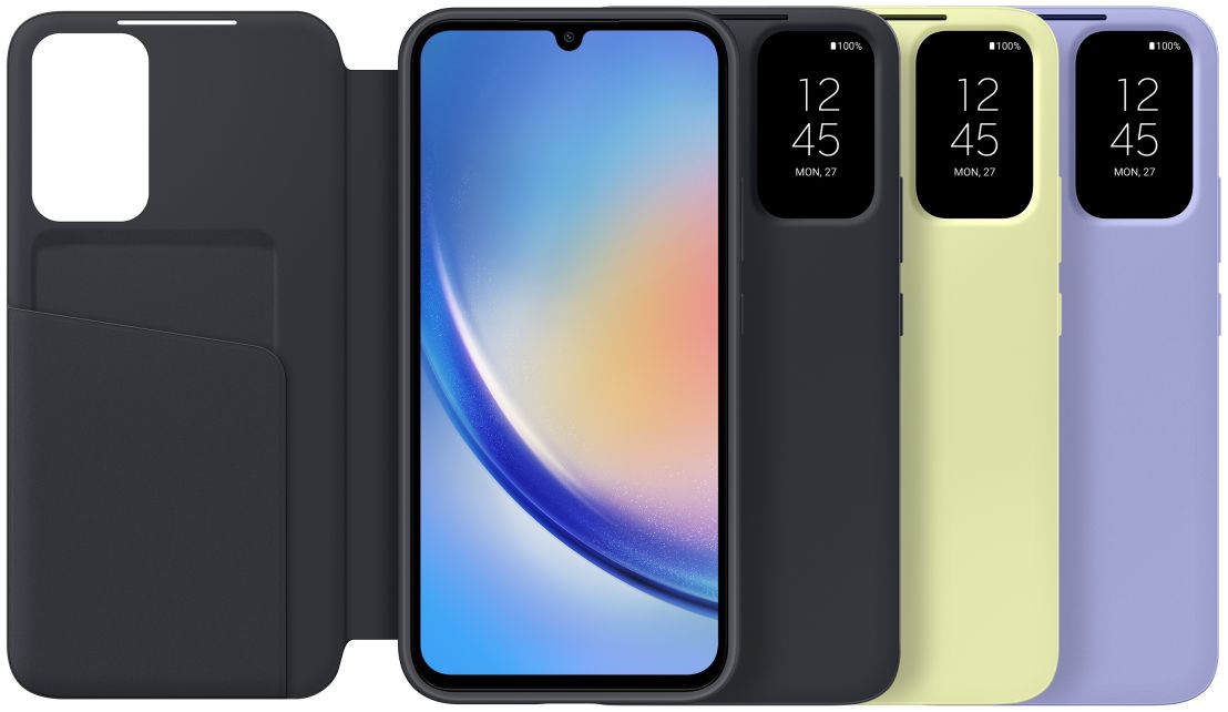Origineel Samsung Galaxy A34 Hoesje Smart View Wallet Case Zwart afbeelding 8