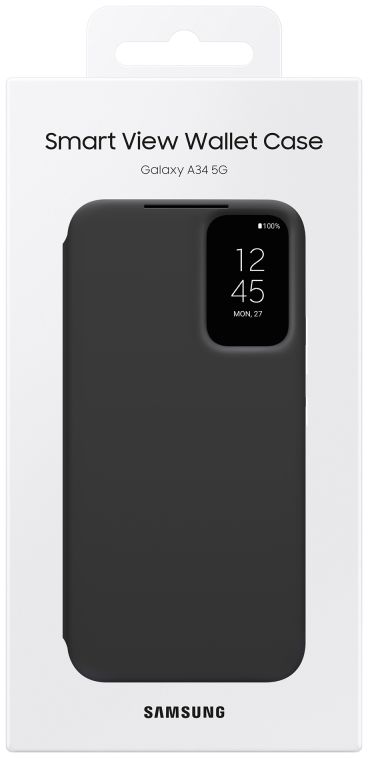 Origineel Samsung Galaxy A34 Hoesje Smart View Wallet Case Zwart afbeelding 7