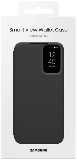 Origineel Samsung Galaxy A34 Hoesje Smart View Wallet Case Zwart afbeelding 7