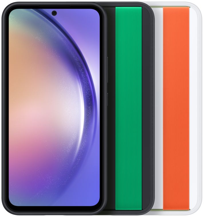 Origineel Samsung Galaxy A54 Hoesje Haze Grip Case met Strap Zwart afbeelding 8
