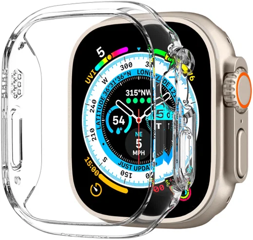 Spigen Thin Fit - Apple Watch Ultra 3/2/1 Hoesje - Bumper Case - Transparant afbeelding 2