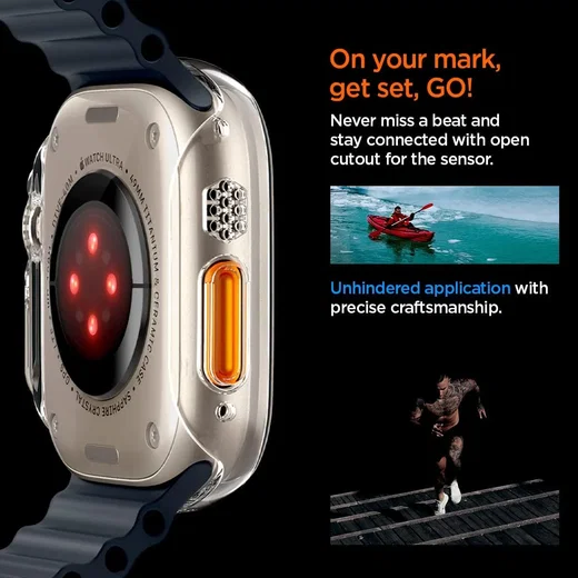 Spigen Thin Fit - Apple Watch Ultra 3/2/1 Hoesje - Bumper Case - Transparant afbeelding 6