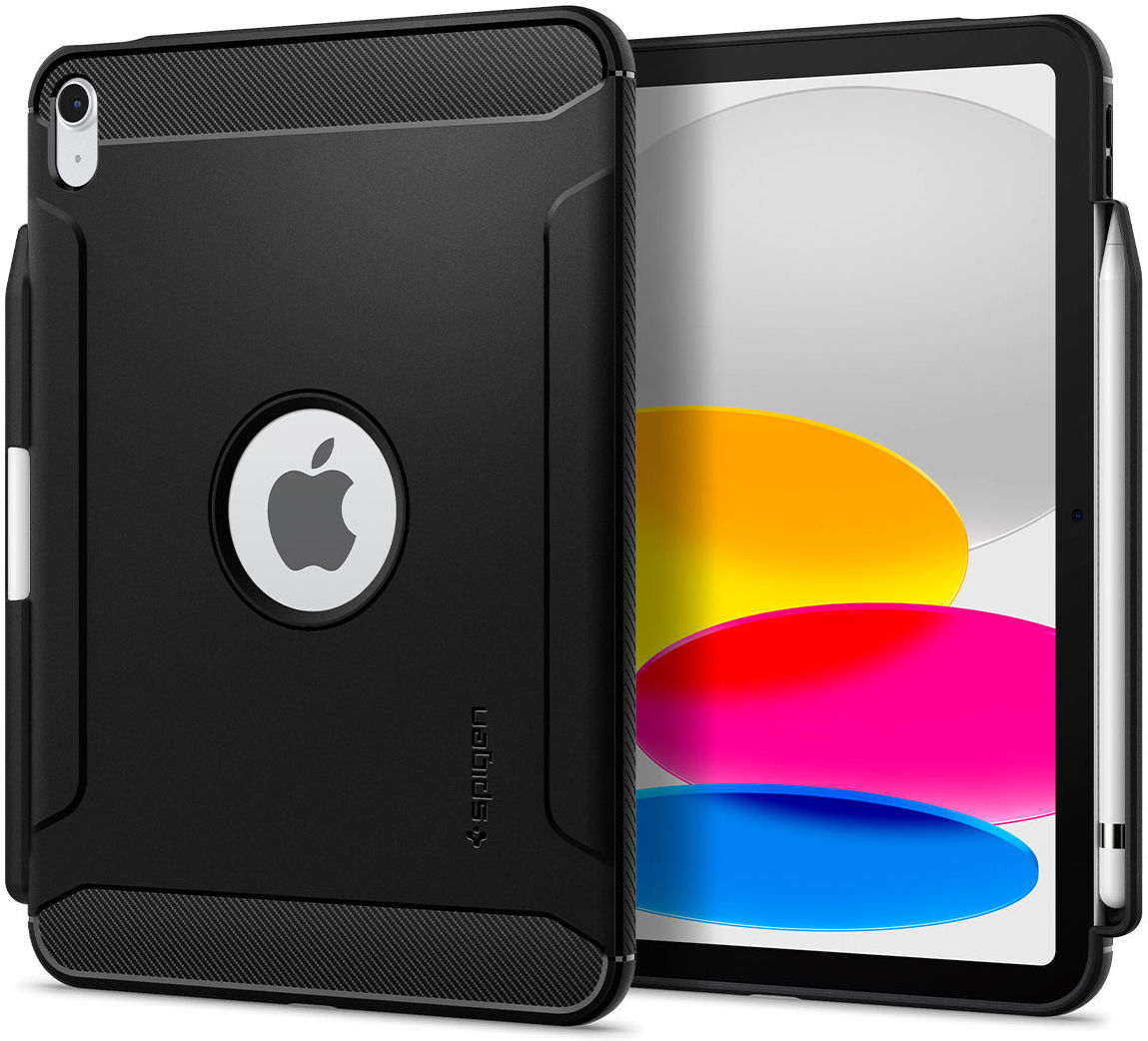 Spigen Rugged Armor Apple iPad 11 (2025) / 10.9 (2022) Hoes Back Cover Zwart afbeelding 1