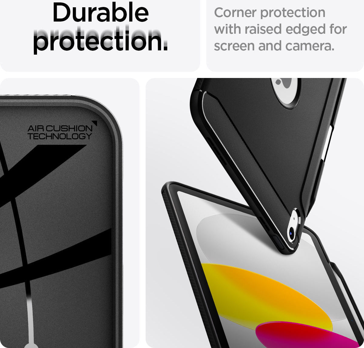 Spigen Rugged Armor Apple iPad 11 (2025) / 10.9 (2022) Hoes Back Cover Zwart afbeelding 13