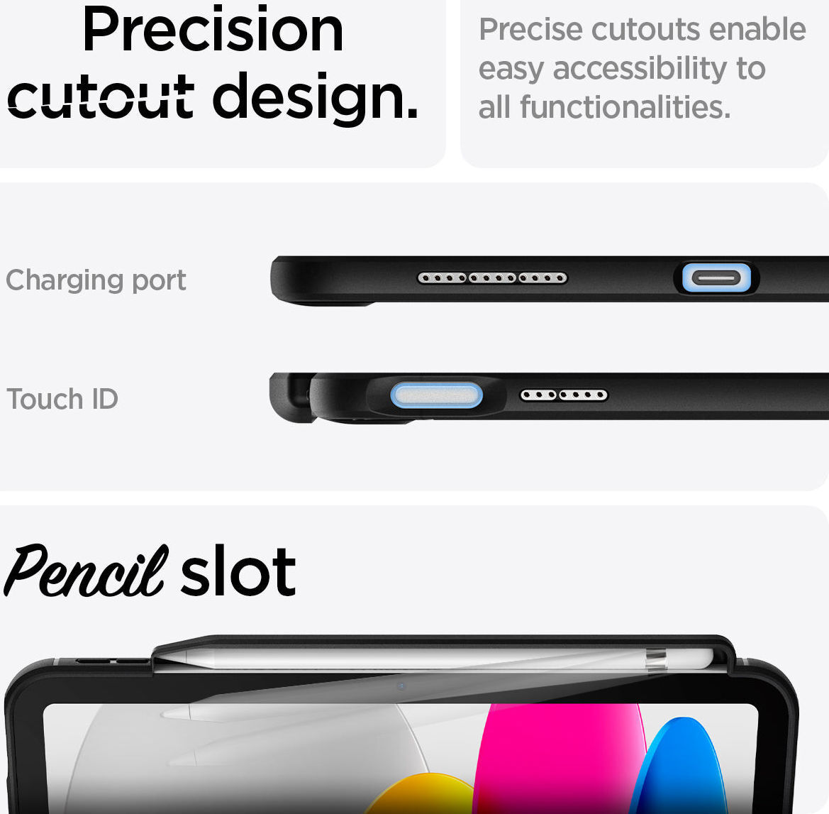 Spigen Rugged Armor Apple iPad 11 (2025) / 10.9 (2022) Hoes Back Cover Zwart afbeelding 14