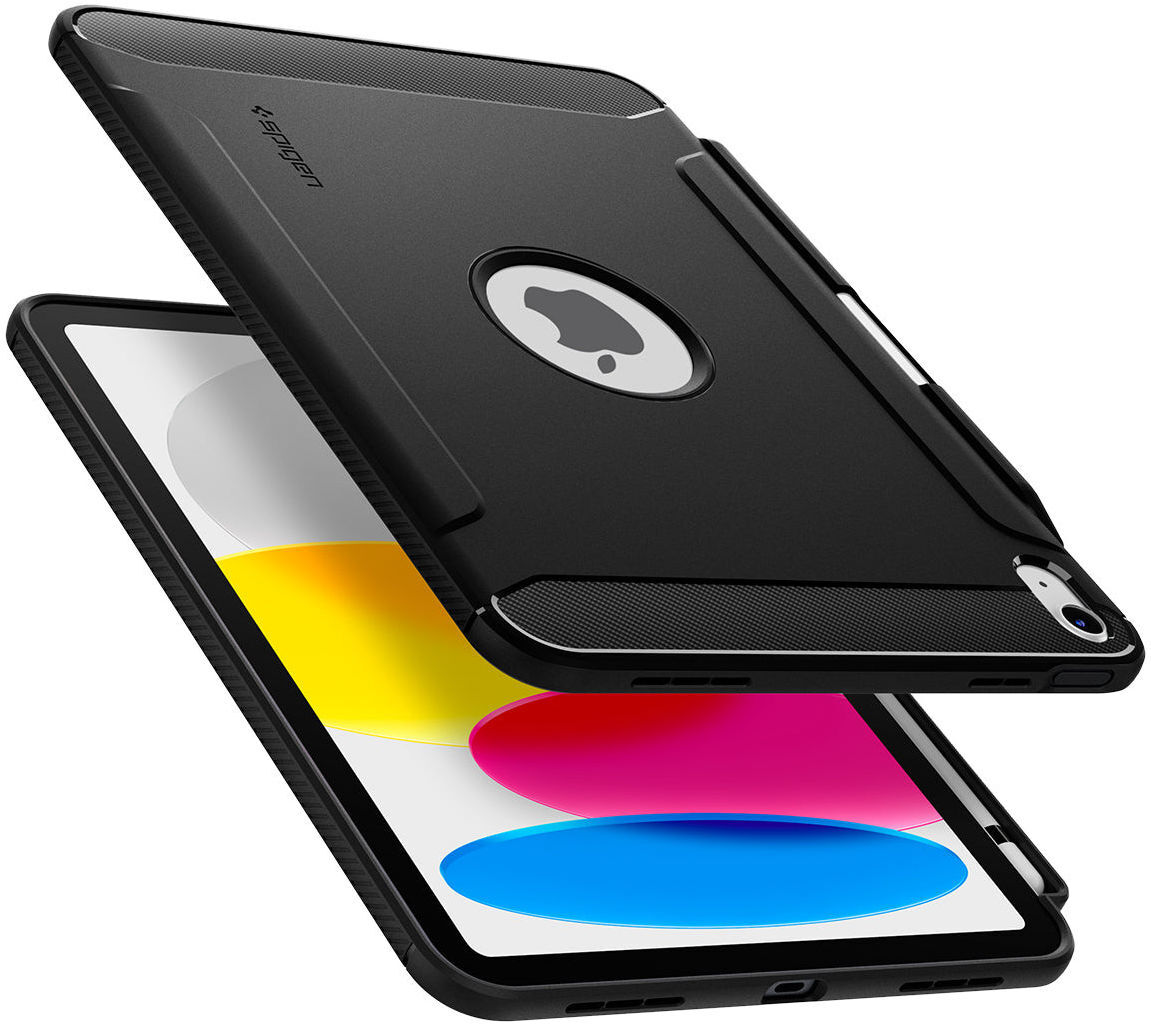 Spigen Rugged Armor Apple iPad 11 (2025) / 10.9 (2022) Hoes Back Cover Zwart afbeelding 2