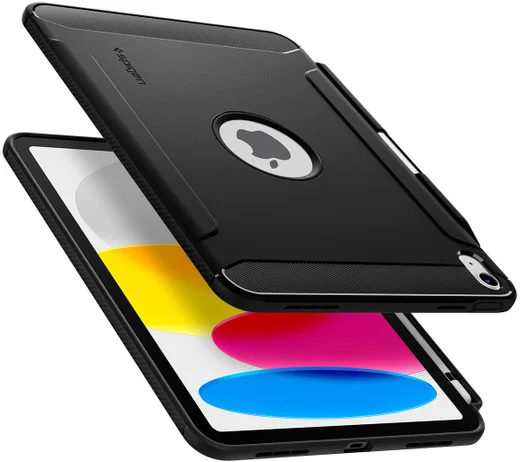 Spigen Rugged Armor Apple iPad 11 (2025) / 10.9 (2022) Hoes Back Cover Zwart afbeelding 2
