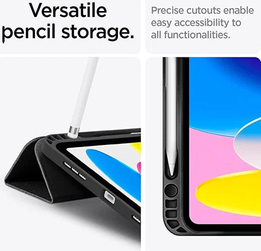 Spigen Urban Fit Apple iPad 11 (2025) / 10.9 (2022) Hoes Book Case Zwart afbeelding 4