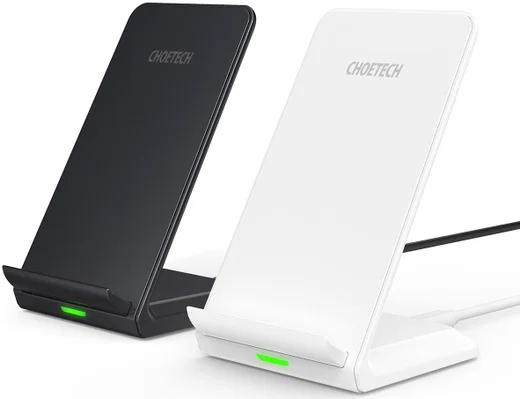 Choetech Wireless Charging Stand Bureau Houder 10W Zwart/Wit (2-Pack) afbeelding 1