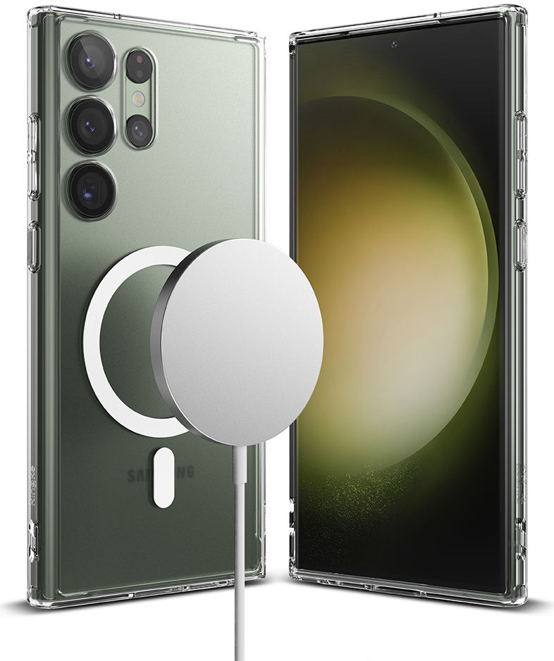 Ringke Fusion Magnetic Samsung Galaxy S23 Ultra Hoesje Transparant afbeelding 1