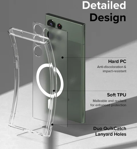 Ringke Fusion Magnetic Samsung Galaxy S23 Ultra Hoesje Transparant afbeelding 11