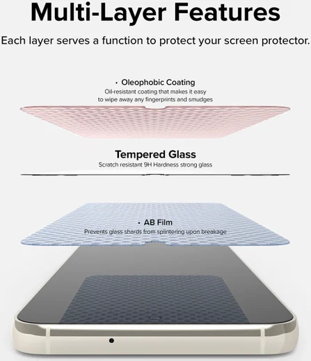 Ringke Samsung Galaxy S23 Screen Protector Tempered Glass 2-Pack 9H afbeelding 10
