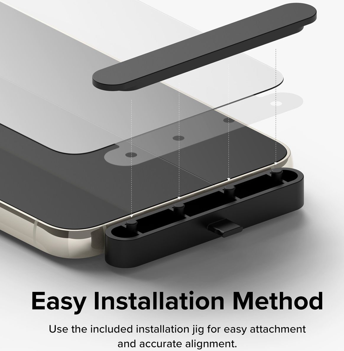 Ringke Samsung Galaxy S23 Screen Protector Tempered Glass 2-Pack 9H afbeelding 3