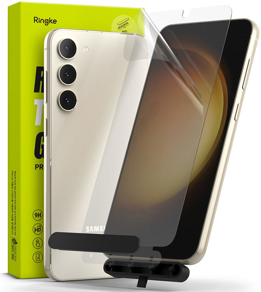 Ringke Samsung Galaxy S23 Screen Protector Tempered Glass 2-Pack 9H afbeelding 1