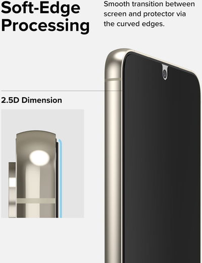 Ringke Samsung Galaxy S23 Screen Protector Privacy Tempered Glass afbeelding 13