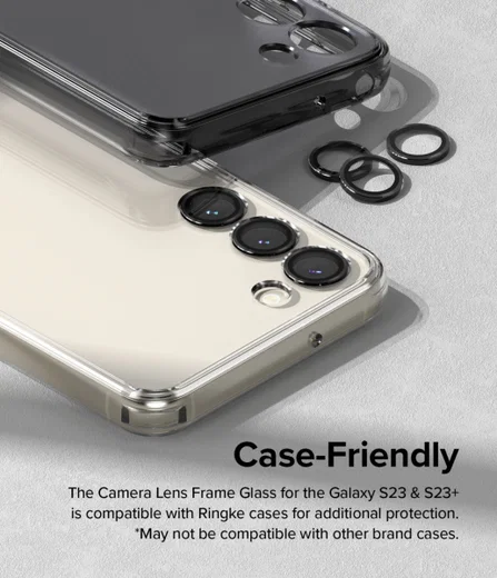 Ringke Frame Glass Samsung Galaxy S23 (Plus) Camera Protector Zwart afbeelding 9