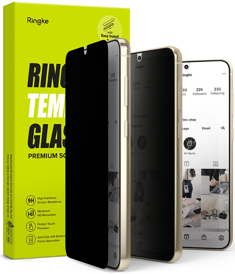 Ringke Samsung Galaxy S23 Plus Screen Protector Privacy Tempered Glass afbeelding 1