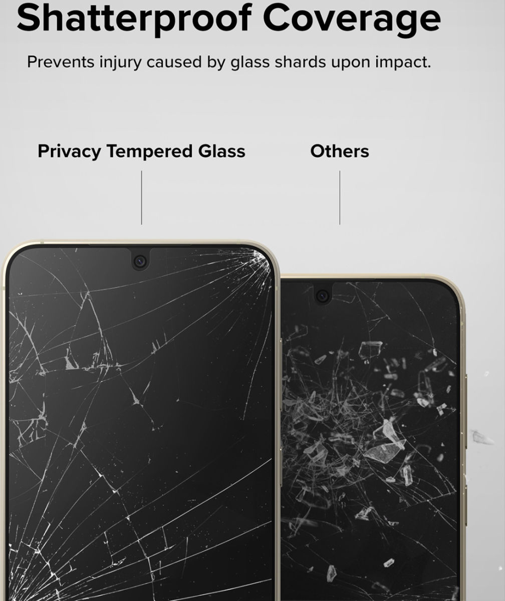 Ringke Samsung Galaxy S23 Plus Screen Protector Privacy Tempered Glass afbeelding 12