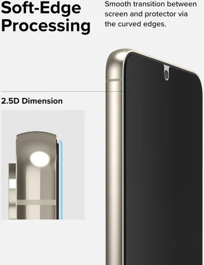 Ringke Samsung Galaxy S23 Plus Screen Protector Privacy Tempered Glass afbeelding 13