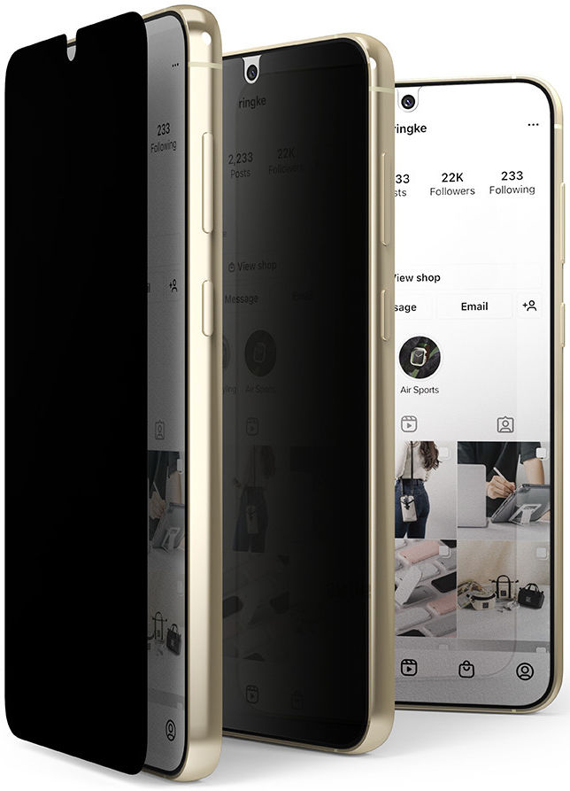 Ringke Samsung Galaxy S23 Plus Screen Protector Privacy Tempered Glass afbeelding 2
